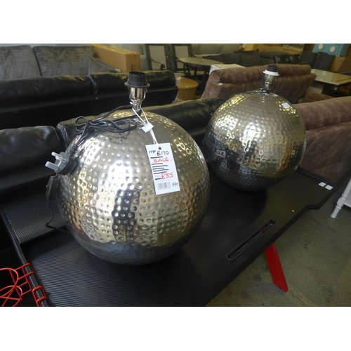 1703 - A pair of DÄR metal lamp bases