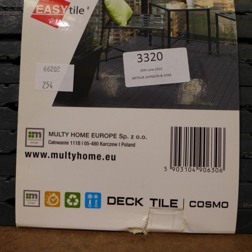 3320 - 2 x Easy Tile Deck Tiles   - Cosmo  Graphite    (254-314,315)   * This lot is subject to vat