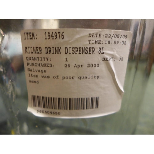 3331 - Kilner Drink Dispenser 8L  (254-505)   * This lot is subject to vat