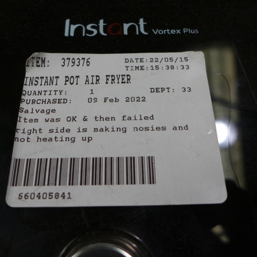 3368 - Instant Pot Air Double Fryer  , Original RRP £149.99 + vat      (254-533)   * This lot is subject to... 