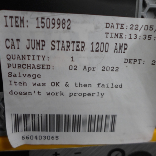 3521 - Cat Jump Starter 1200 Amp  (254-407)   * This lot is subject to vat