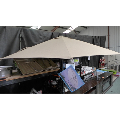 3531 - 10Ft Auto Tilt Umbrella  With Led Lights  , Original RRP £122.99 + vat   (254-47)   * This lot is su... 