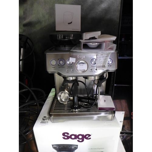 3539 - Sage Pump Coffee Machine   , Original RRP £449.99 + vat   (254-357)   * This lot is subject to vat