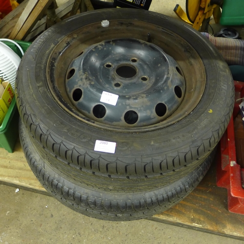 2080 - 2 Wheels and tyres (165,60 R14 and 195 74 R14)