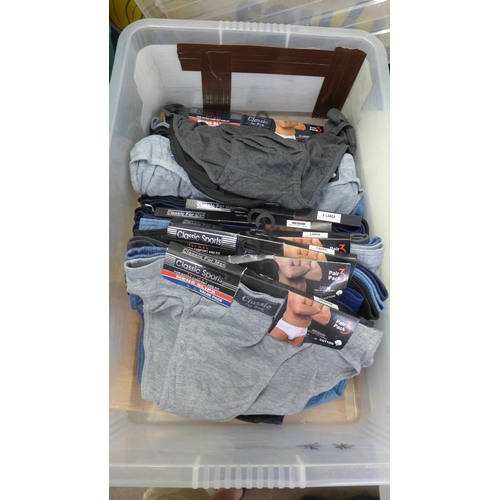 2121 - Approximately fifteen packs of gents pants and approximately twenty sets of ladies briefs, mixed siz... 