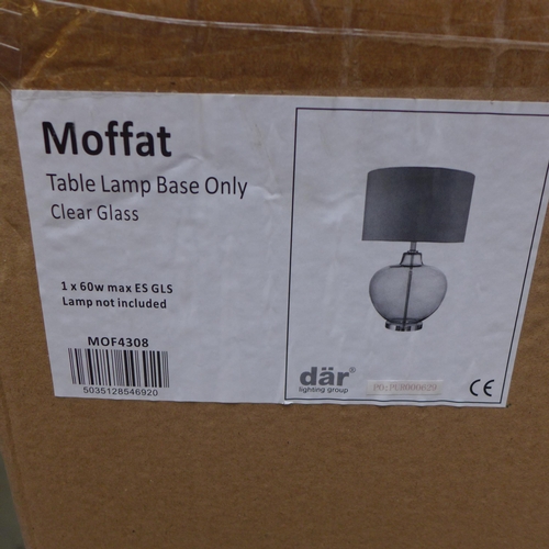 1713 - A Moffat clear glass table lamp base