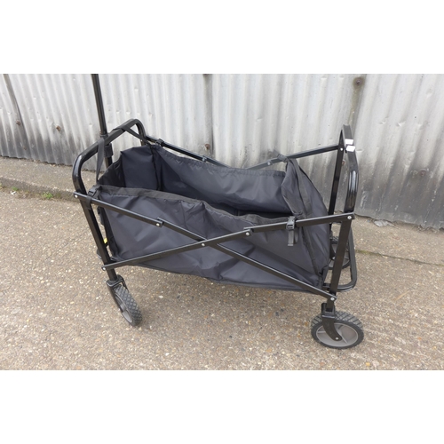 2459 - Canvas-metal festival folding trolley with box