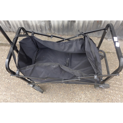 2459 - Canvas-metal festival folding trolley with box