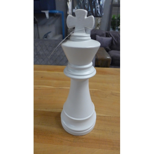 1998 - A white ceramic king chess piece, H 30cms (FPC2109)   #