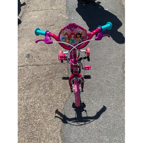 2232 - Disney Princess girl's bicycle with stabilisers - original RRP £129