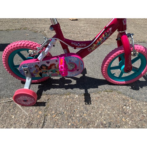 2232 - Disney Princess girl's bicycle with stabilisers - original RRP £129