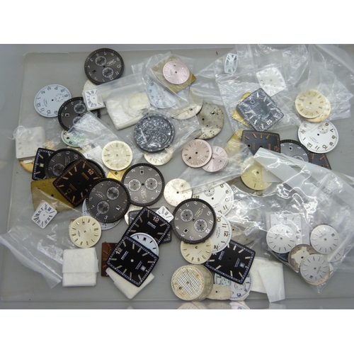 1096 - A collection of unused wristwatch dials, mainly Rotary, some Dreyfuss & Co.