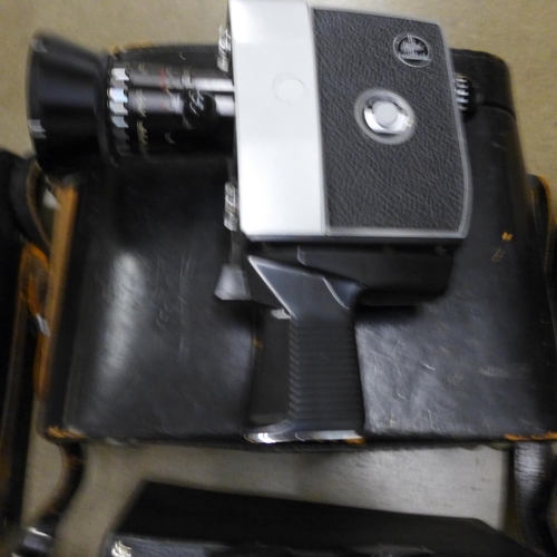 1131 - Three Bolex cine cameras, Russian Tento 20x60 binoculars and two other cine cameras**PLEASE NOTE THI... 