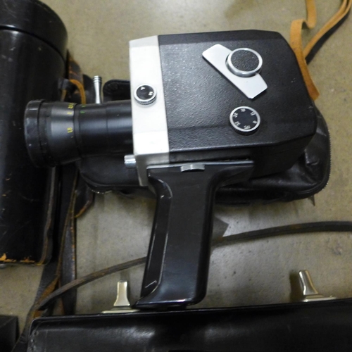 1131 - Three Bolex cine cameras, Russian Tento 20x60 binoculars and two other cine cameras**PLEASE NOTE THI... 