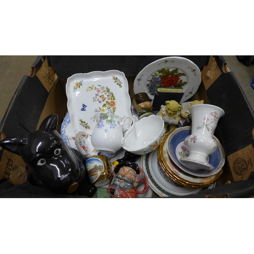 1139 - Mixed china, decorative plates and a dog cookie jar**PLEASE NOTE THIS LOT IS NOT ELIGIBLE FOR POSTIN... 