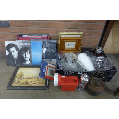 1157 - Pictures, prints, glass and LP records**PLEASE NOTE THIS LOT IS NOT ELIGIBLE FOR POSTING AND PACKING... 