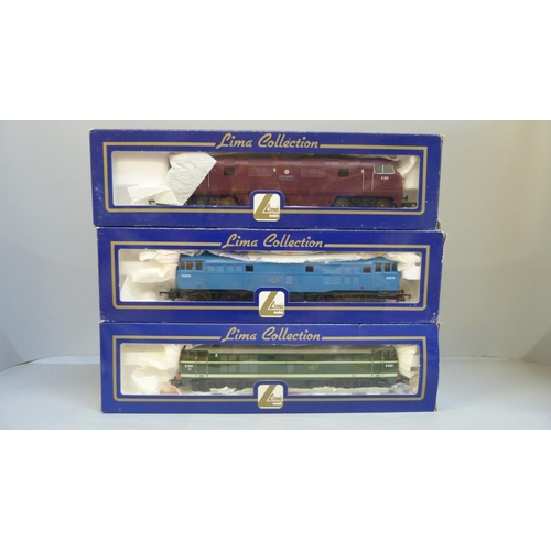 613 - Three Lima model locomotives, boxed