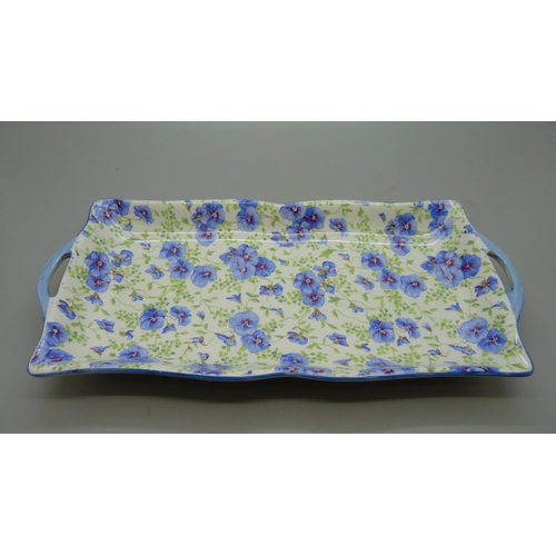 635 - A Shelley floral sweet dish, 25.5cm