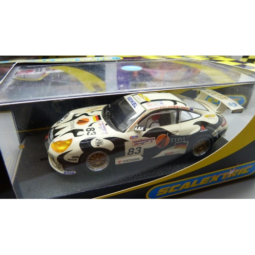 646 - Five Rallye Scalextric cars, boxed