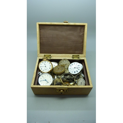 652 - Pocket watches and watch parts, a/f