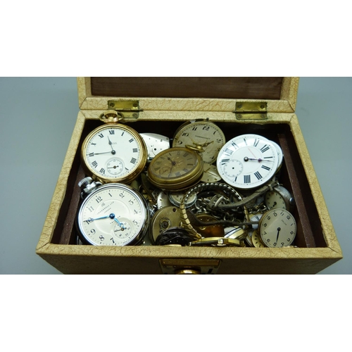 652 - Pocket watches and watch parts, a/f