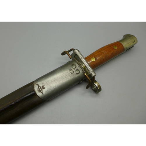 676 - A WWI US 1917 Pattern bayonet & scabbard