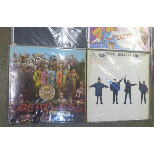 680 - Eight Beatles LP records