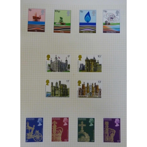 691 - Stamps; GB Queen Elizabeth II mint in album, face alone approximately £70