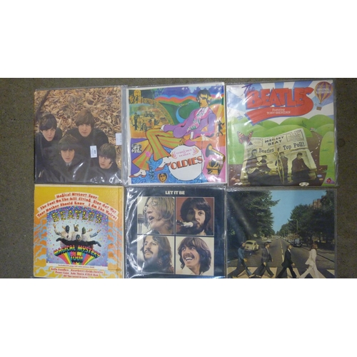 693 - Nine Beatles LP records