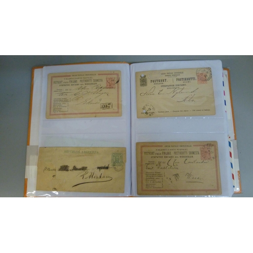 694 - Stamps; Worldwide postal stationery in album (135 items)