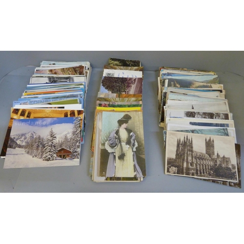 700 - Postcards; a box of postcards, vintage to modern