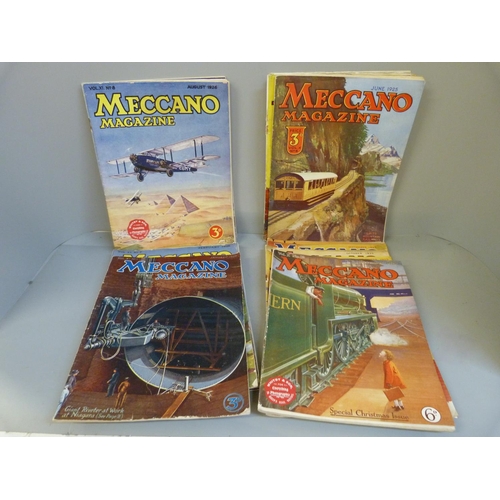 707 - A collection of 1925 and 1926 Meccano magazines, 23 in total