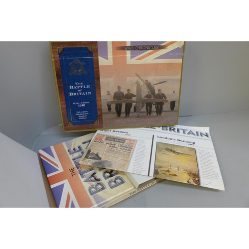 739 - Postcards, first day covers and collectors cards and a Battle of Britain pack