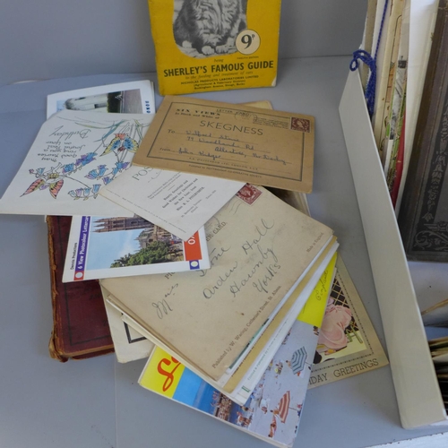 763 - Paper ephemera; a box of ephemera from 19th and 20th Century