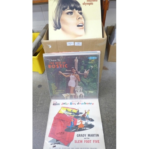 733 - A box of mainly 1960's LP records including soundtracks