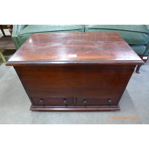 162 - A small mahogany mule chest