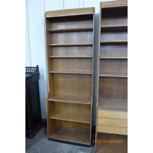 170 - A vintage oak school bookcase