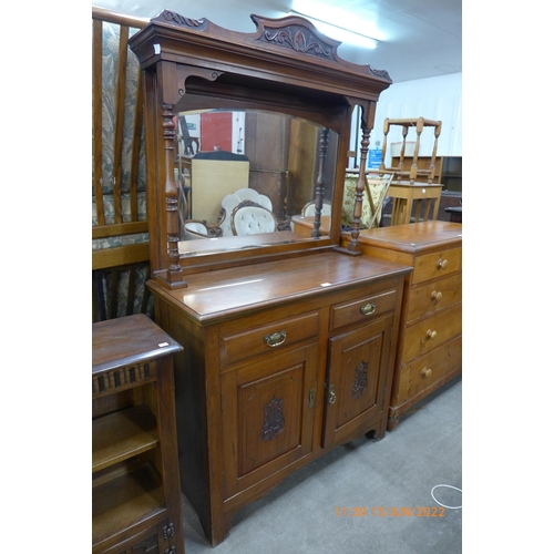 185 - An Edward VII walnut mirrorback sideboard