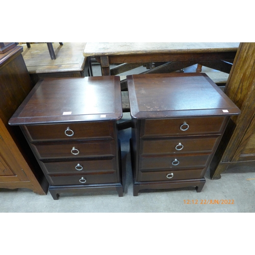 188 - A pair of Stag Minstrel mahogany chests of drawers