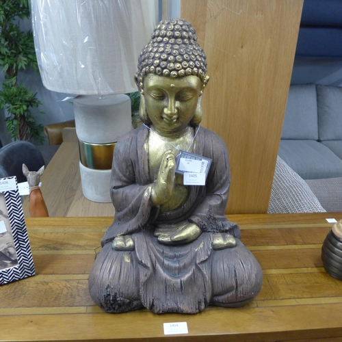 1438 - A meditating Buddha suitable for indoor or outdoor use, H 45cms (BU019422)   #