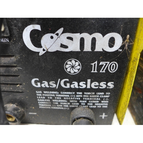 2007 - Cosmo 170 gasless welder with mask - failed PAT test due to earth continuity - sold as scrap only