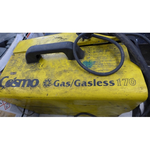 2007 - Cosmo 170 gasless welder with mask - failed PAT test due to earth continuity - sold as scrap only