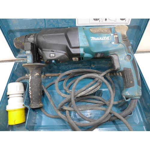 2010 - Makita 110v SDS drill in case plus pipe bender with 3/5