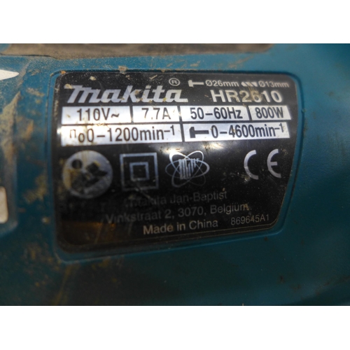 2010 - Makita 110v SDS drill in case plus pipe bender with 3/5