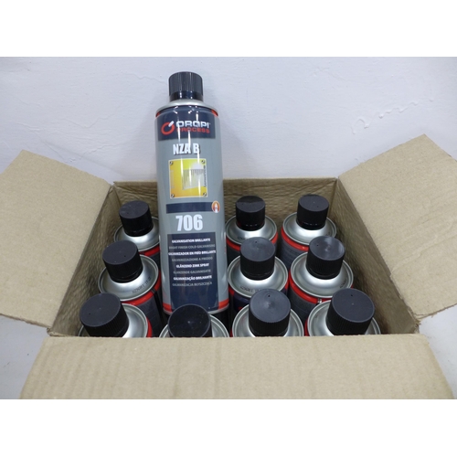 2012 - 12 x 400ml Orapi NZA B 706 Spray Bright Finish Cold Galvanising Chemical