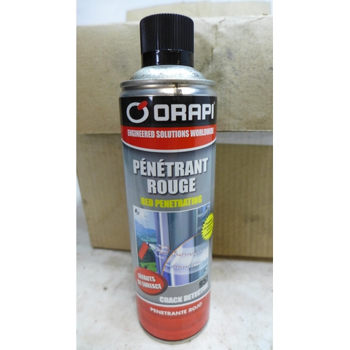 2014 - 7 x 400ml cans of Orapi Red Penetrating Crack Detector