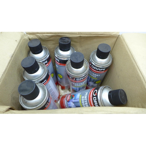 2014 - 7 x 400ml cans of Orapi Red Penetrating Crack Detector