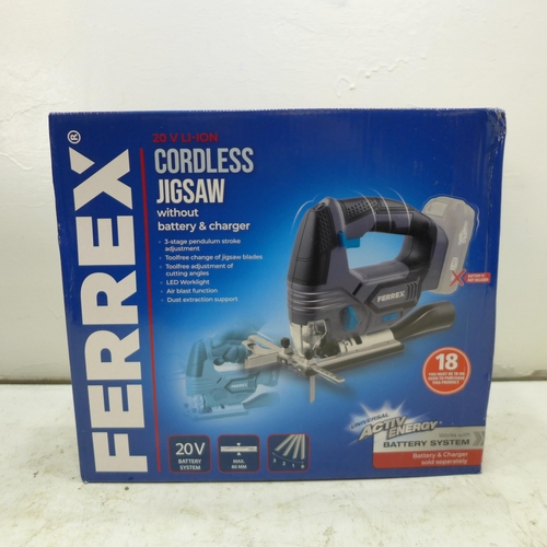 2022 - Ferrex 20v cordless jigsaw - boxed & unused - sold without battery - sealed