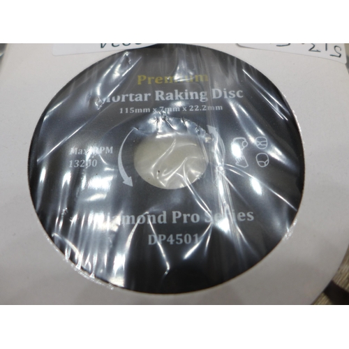 2034 - 5 Diamond pro Series mortar raking discs