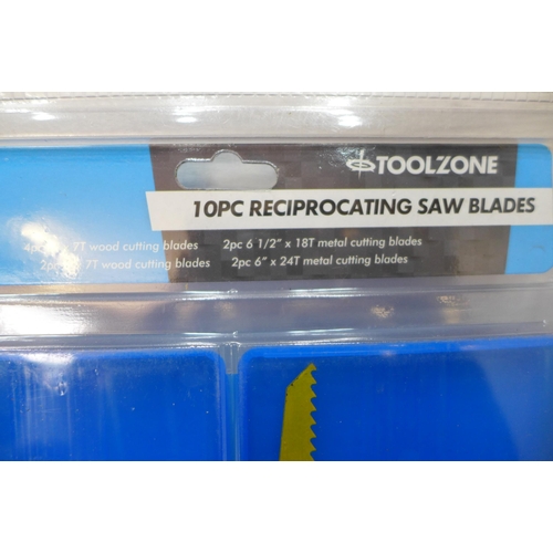 2043 - 5 Toolzone 10-piece reciprocating saw blade sets